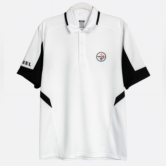 Reebok Other - Reebok Pittsburgh Steelers Short Sleeve White Polo Size Medium #NFLFootball.
